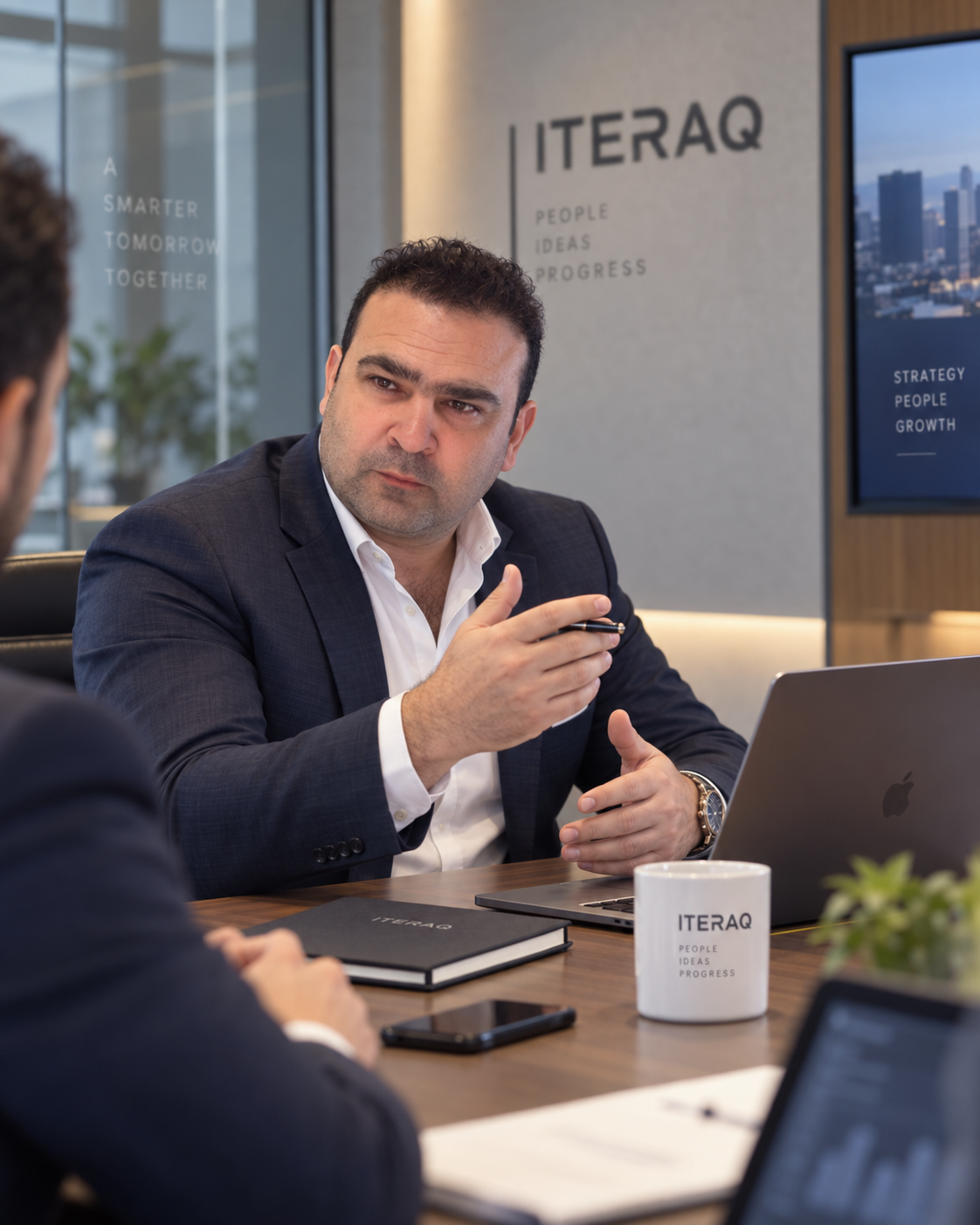 ITERAQ founder discussing business strategy